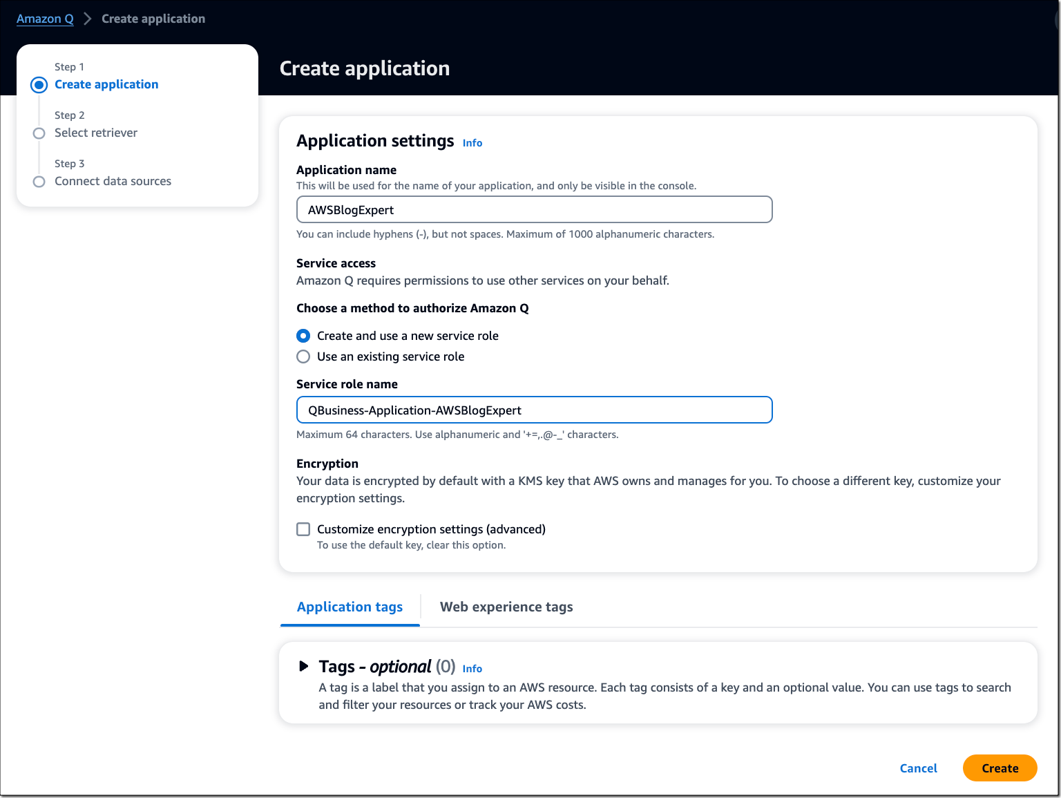Amazon Q admin setup interface